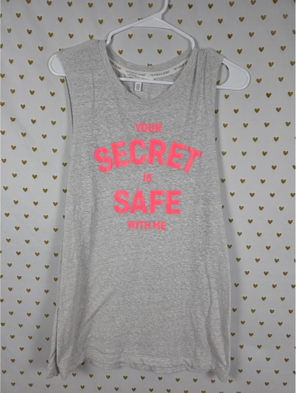 Victorias Secret YOUR SECRET IS SAFE WITH ME Medium Tank Top Shirt